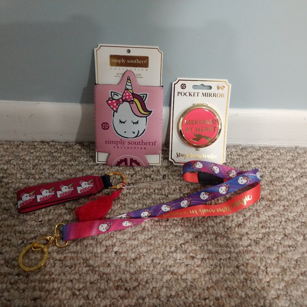 Simply southern Lot unicorn and mermaid accessorie